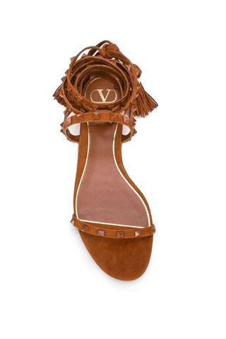 Valentino Flair Flat-soled Sandals In Brown