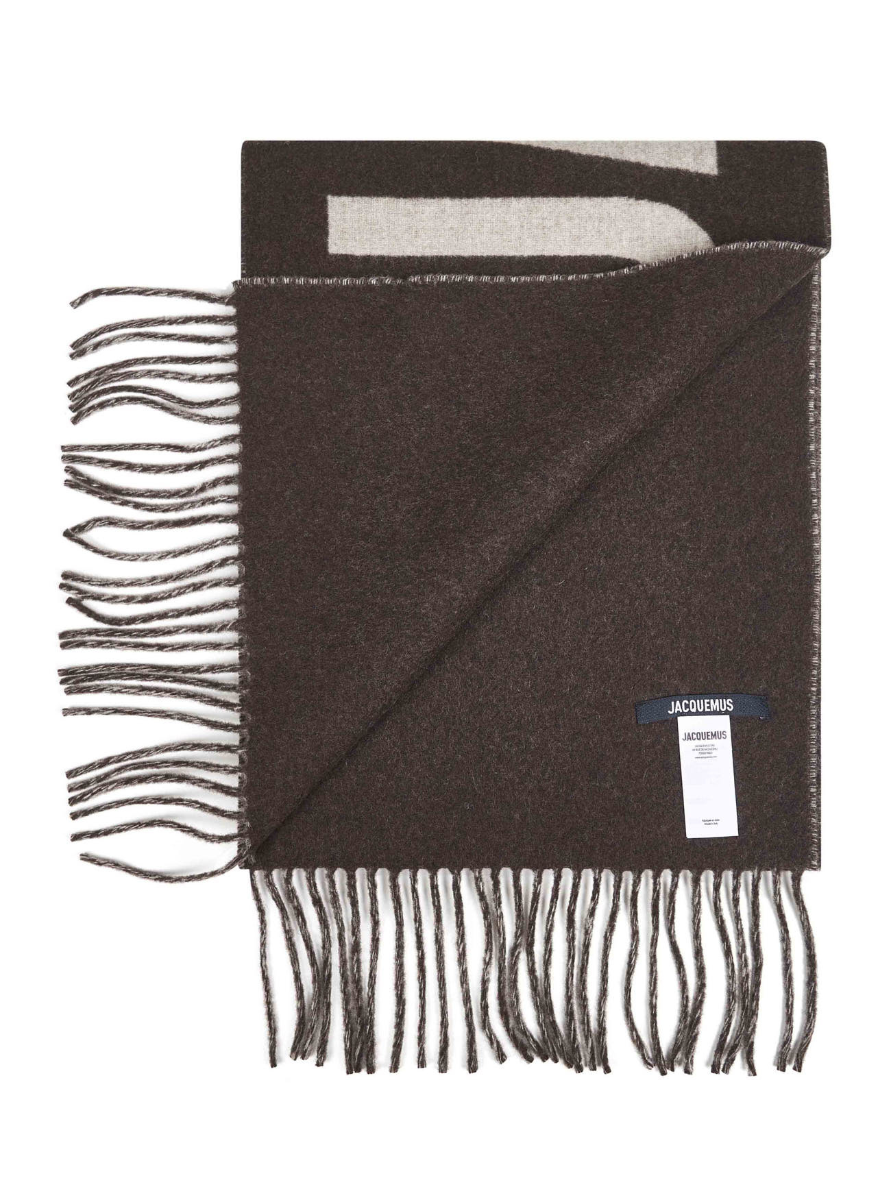 Jacquemus Rectangular Scarf In Black