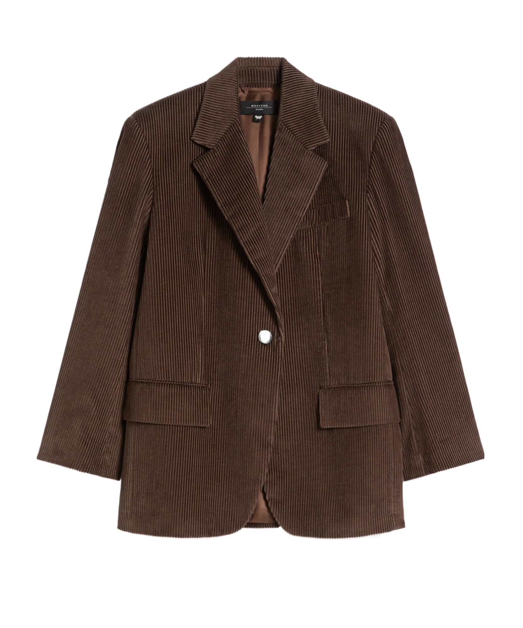 Weekend Max Mara Single Breasted Blazer In Brown