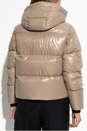Moose Knuckles Hooded Puffer Jacket In Brown