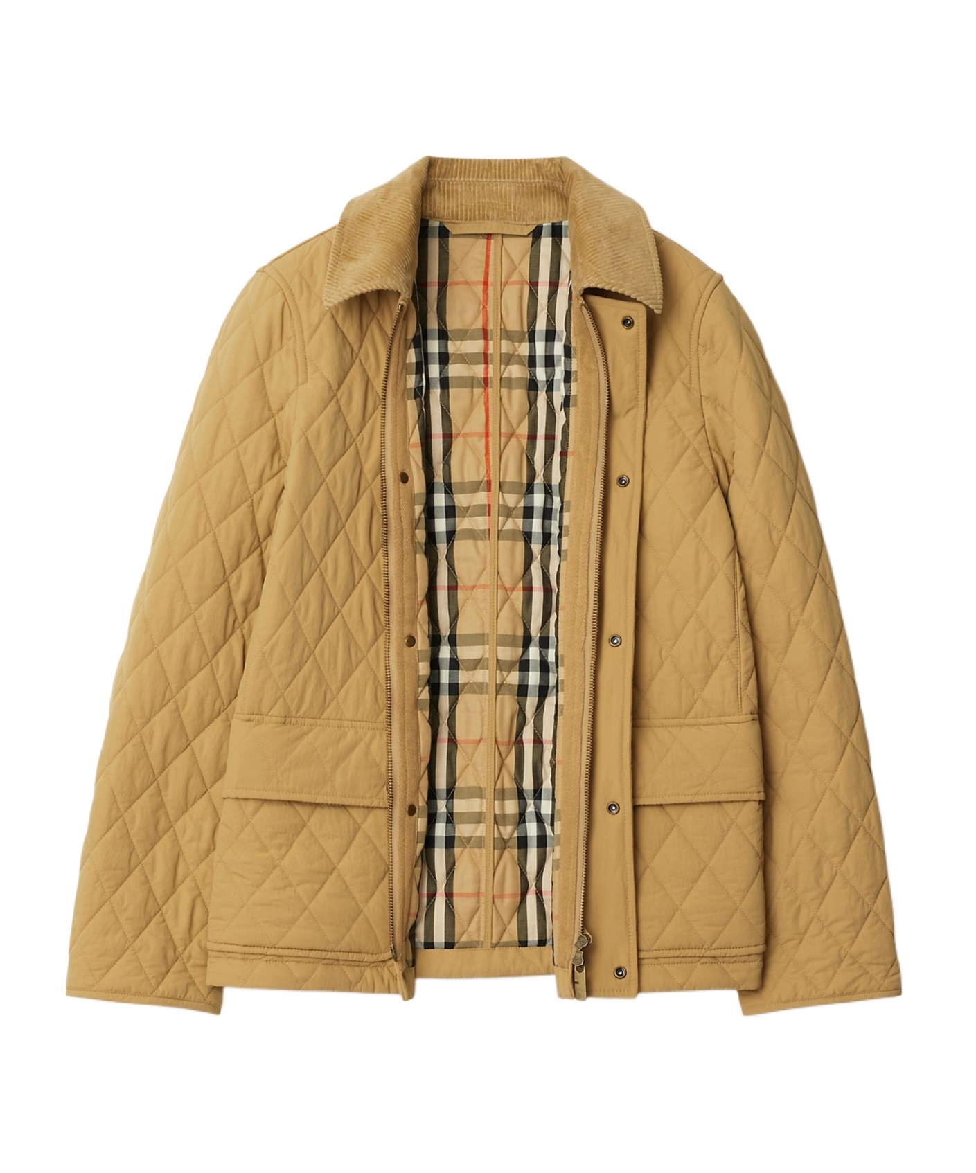 Shop Burberry Quilted Puffer Jacket In Nude