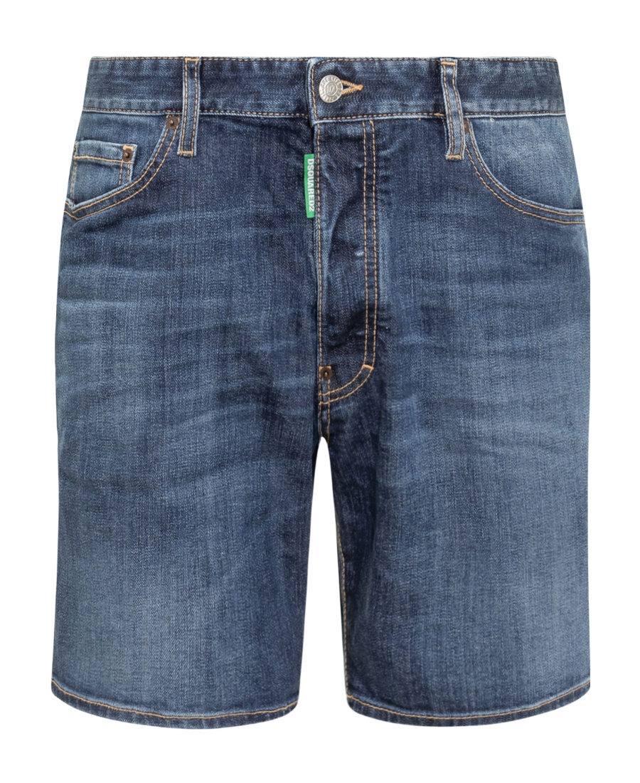 Dsquared2 Logo-patch Denim Short In Black