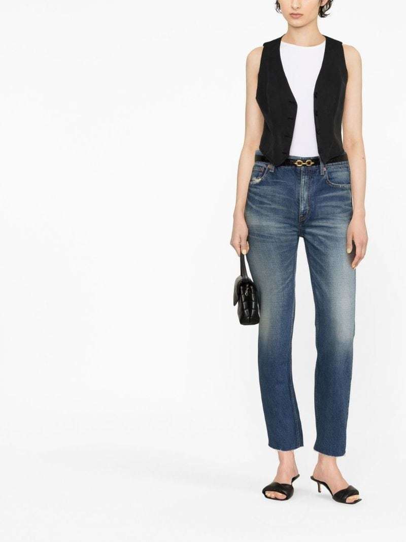 Shop Saint Laurent Straight-fit Jeans In Blue Denim