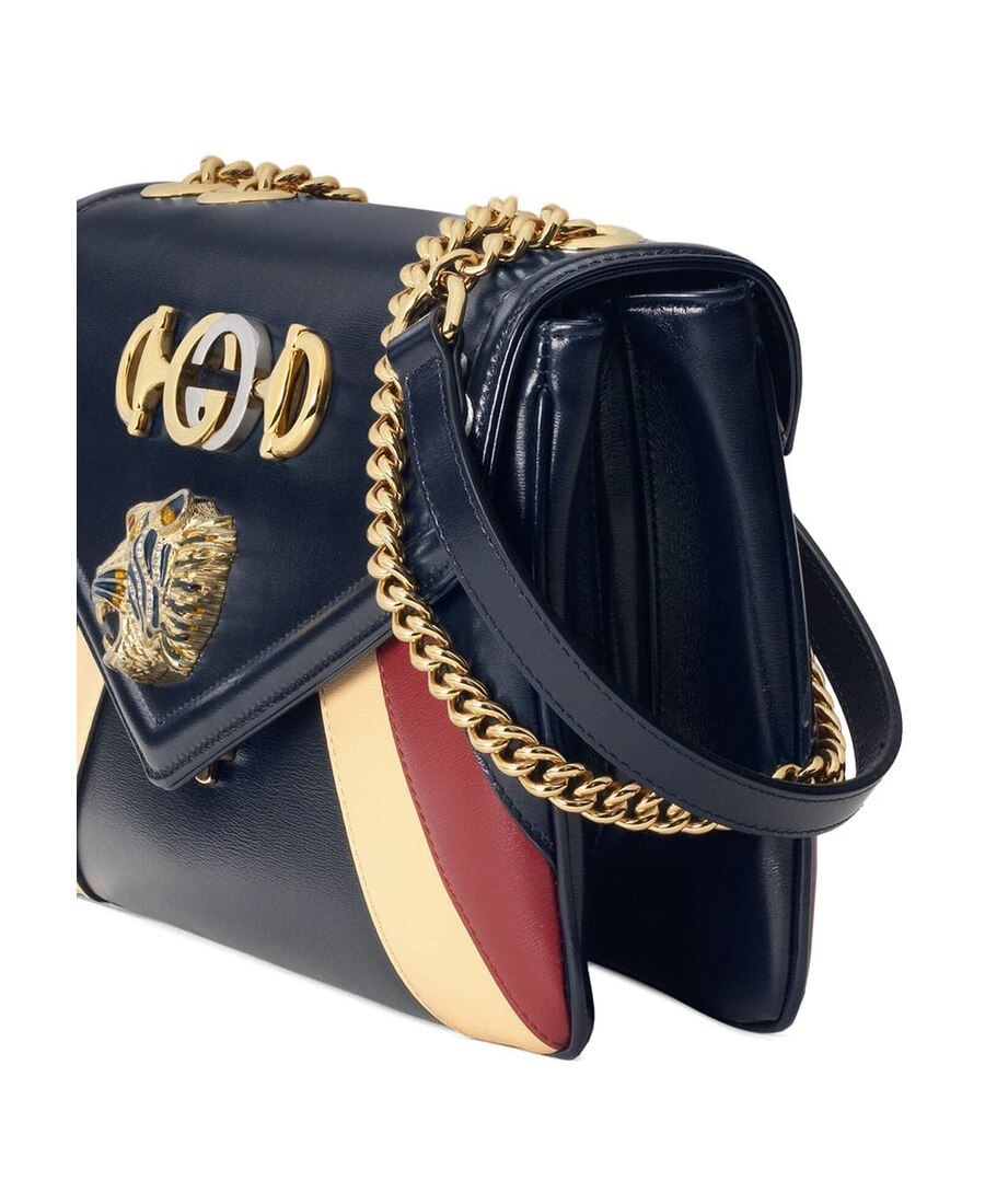 Gucci Medium Rajah Shoulder Bag In Black