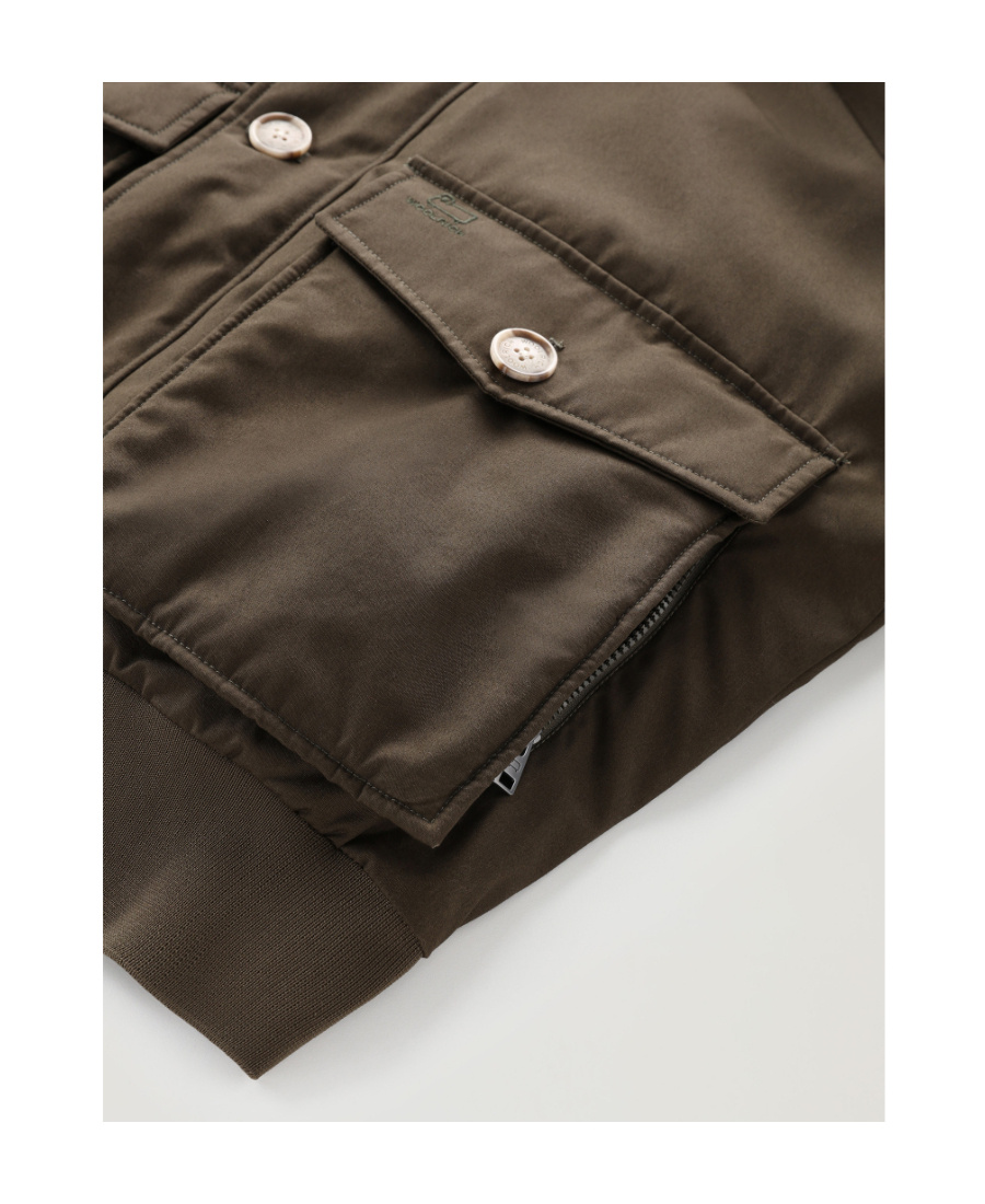 Woolrich Hooded Down Jacket In Black