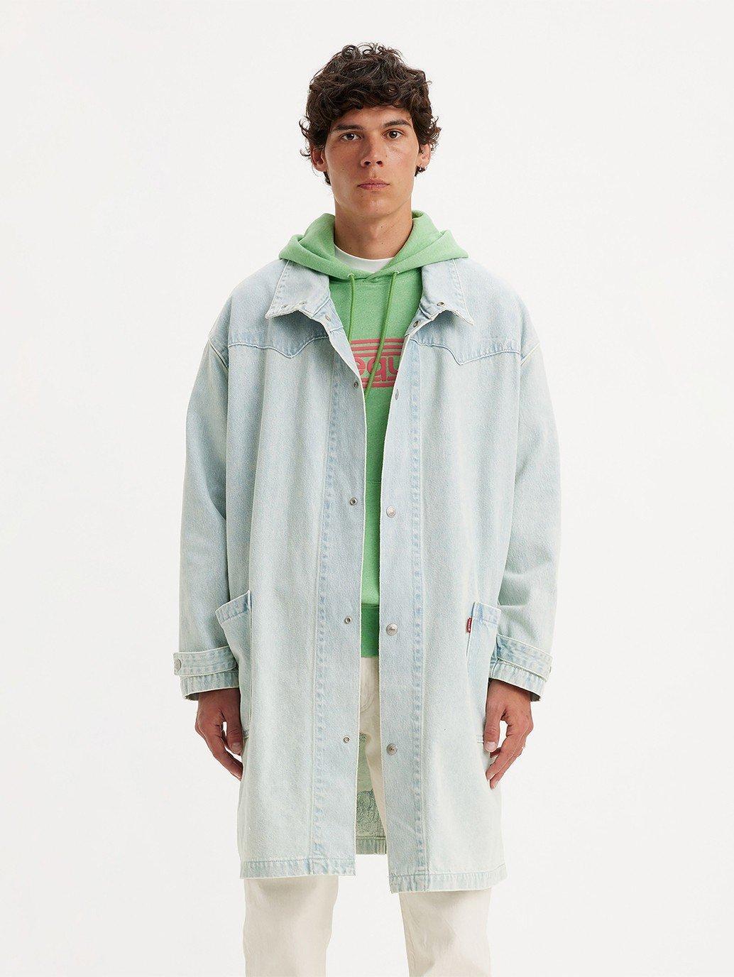 Levi's Long-sleeved Denim Coat In White