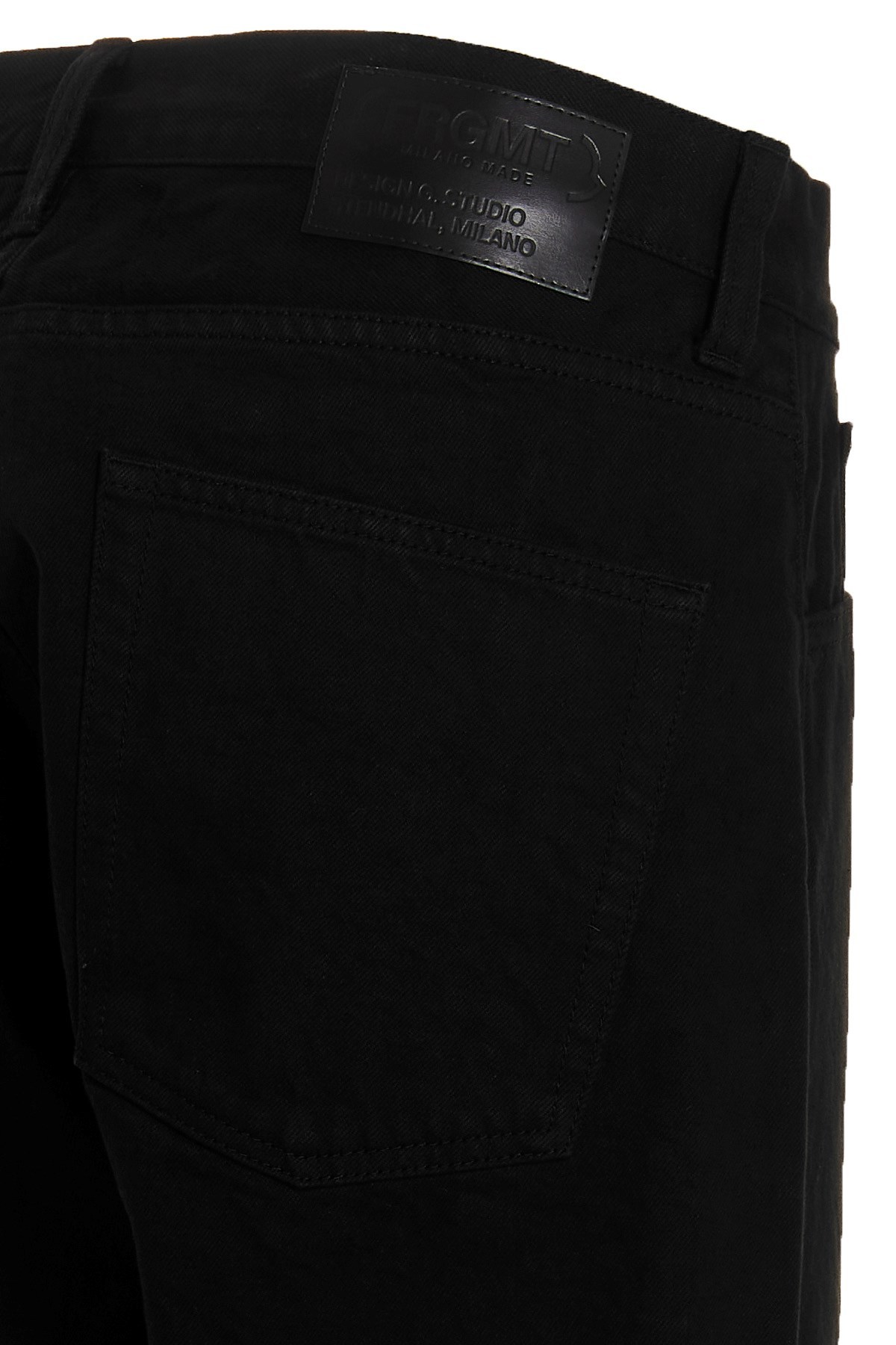 Moncler Micro-standard Denim Casual Pants In Black