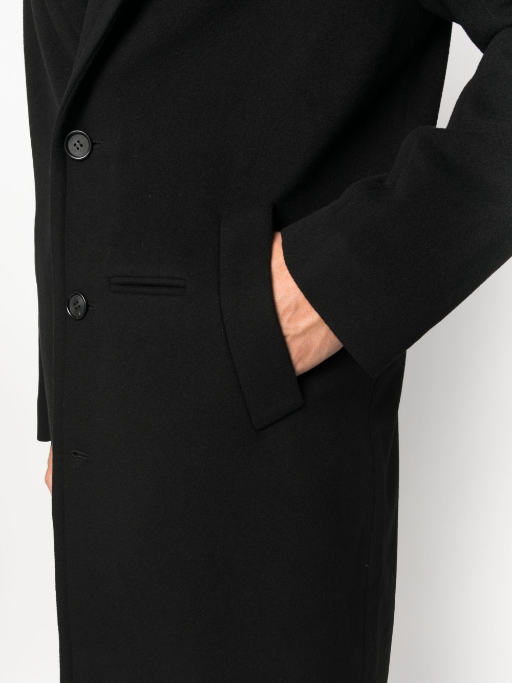 Alexander Mcqueen Single-breasted Coat In Black