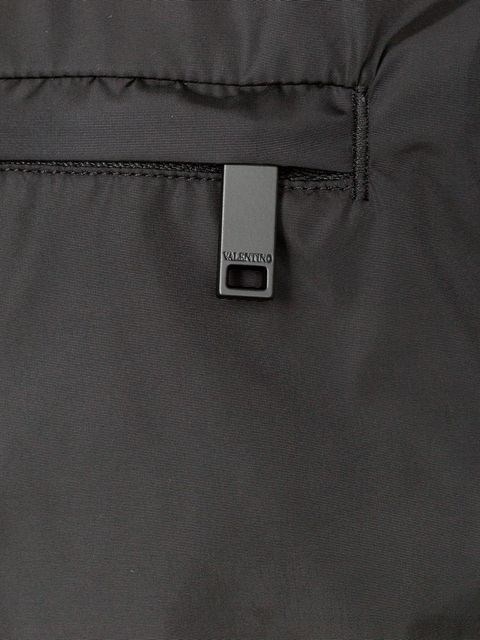Valentino Logo Printed Beach Shorts In Black