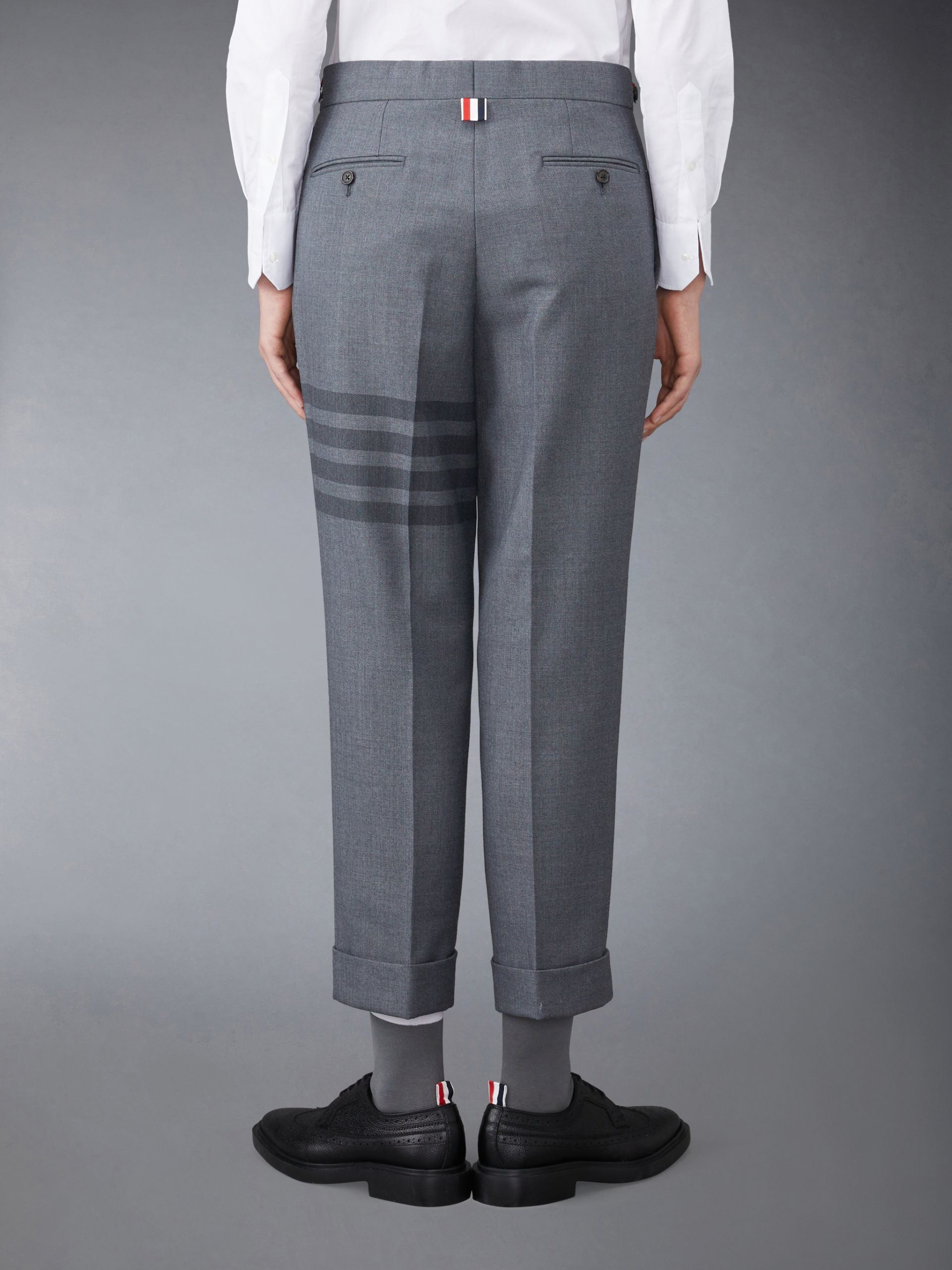 Thom Browne Low Rise School Uniform Skinny Trousers In Black
