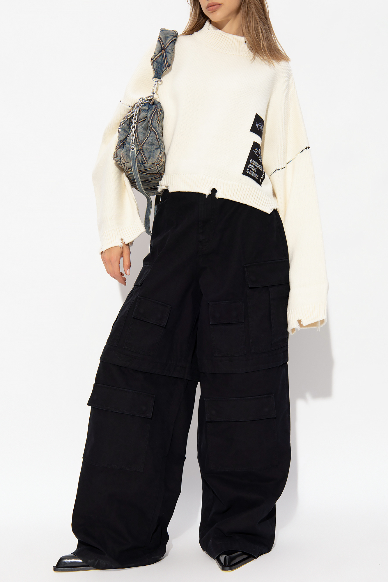 Shop Ambush Logo-patch Cropped Jumper In White