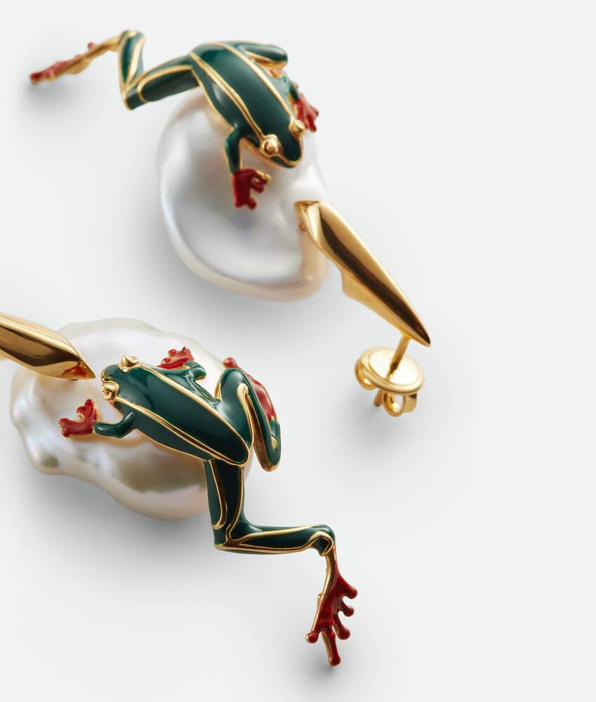Bottega Veneta Rana Earrings In White