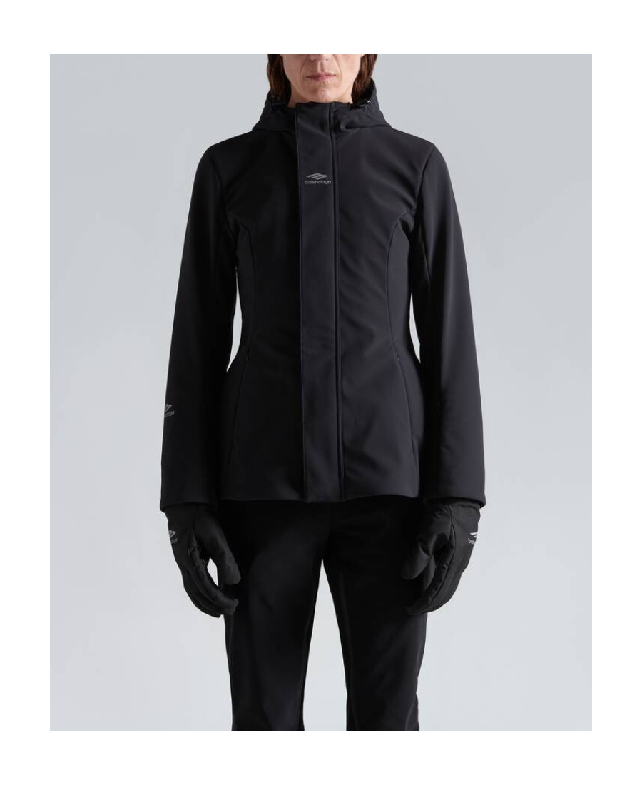 Balenciaga Women 3b Sports Icon Ski Hourglass Parka In Black