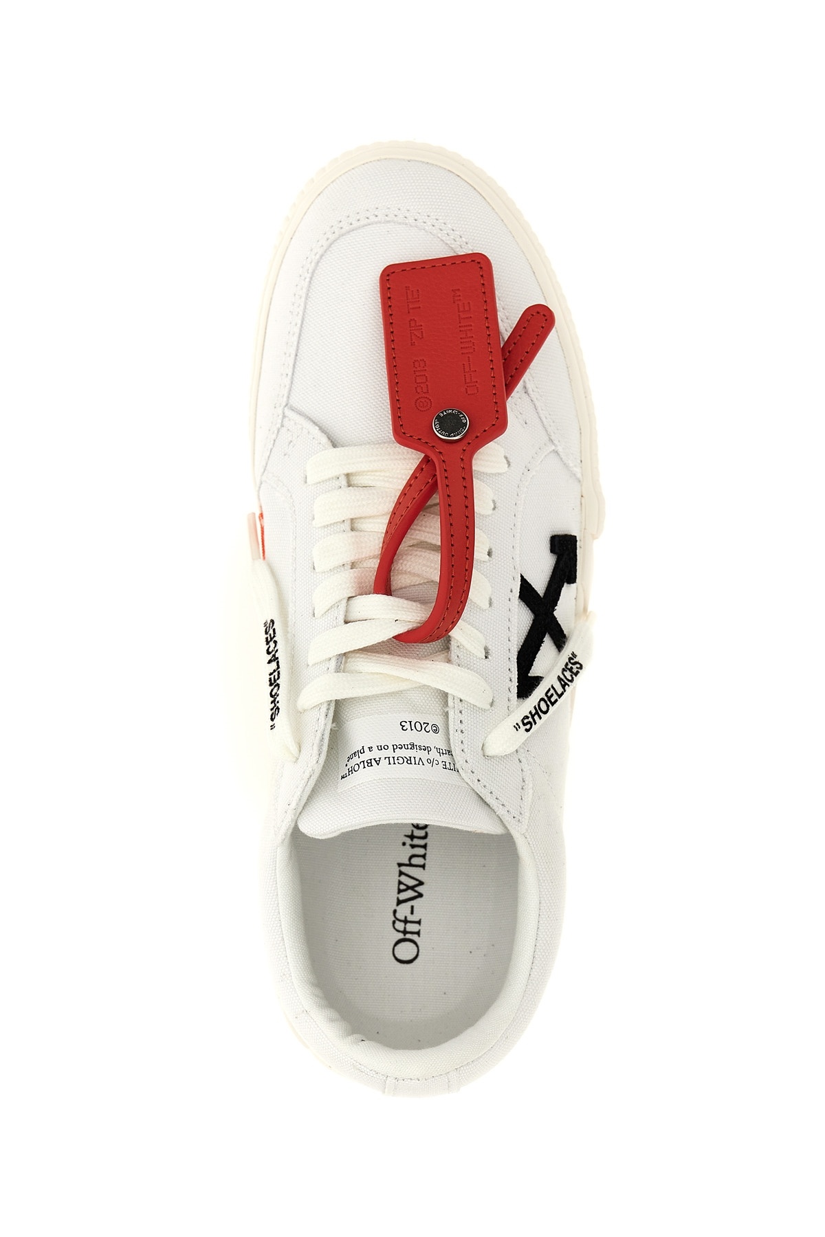 Off-white Low Vulcanized Lace-up Sneakers In White