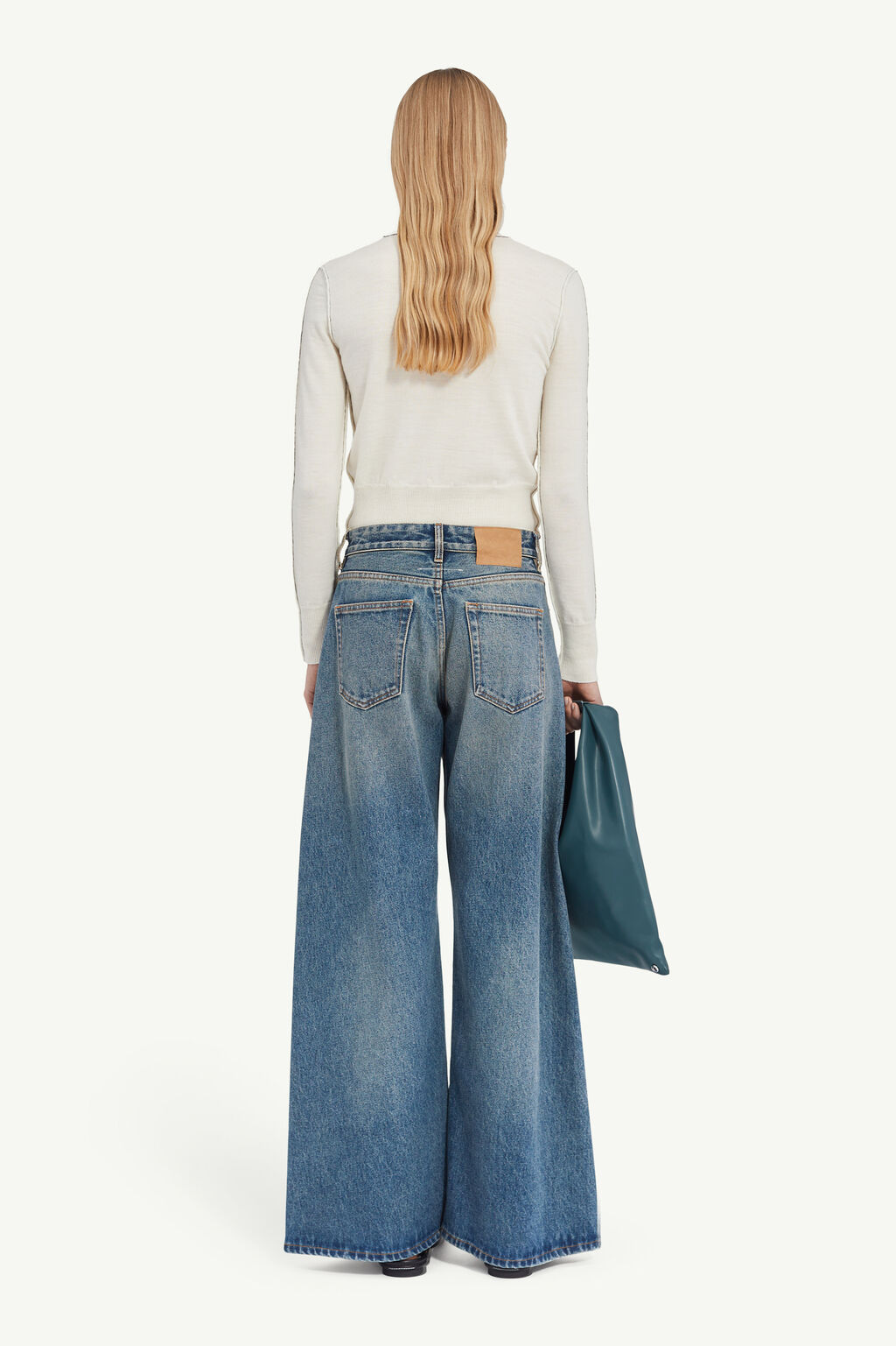 MM6 MAISON MARGIELA LOW-RISE WIDE-LEG JEANS