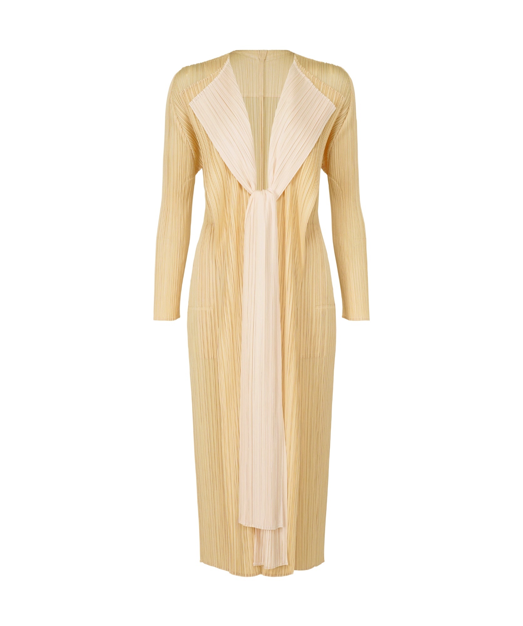 Shop Issey Miyake Merry Bicolor Coat In Beige