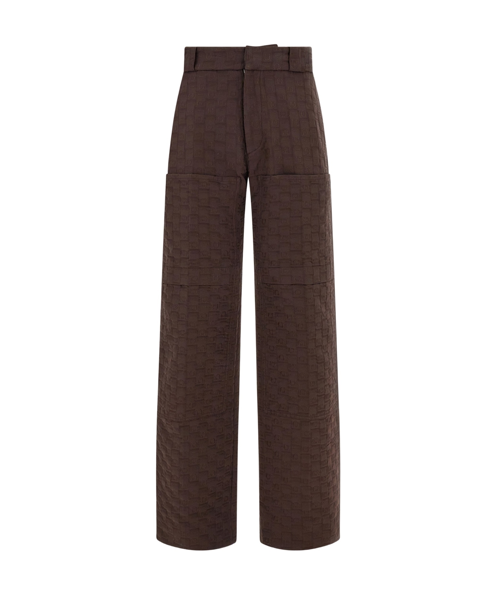 Ferragamo Monogram Trouser In Black