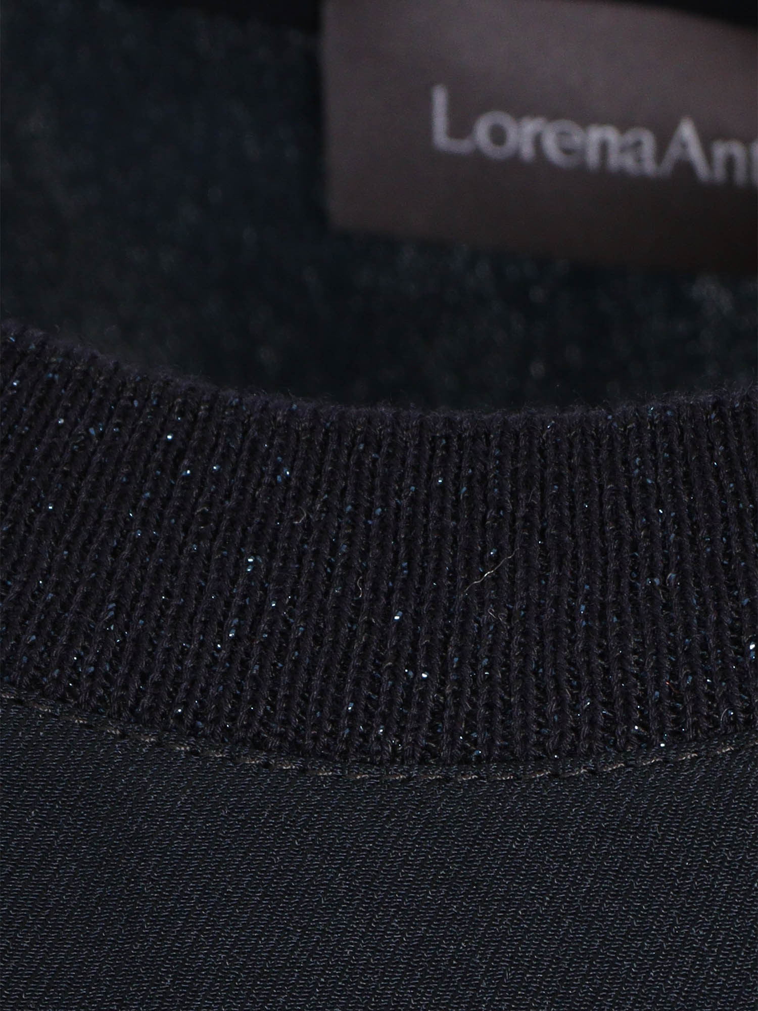 Lorena Antoniazzi Black Round Neck Tank Top In Black