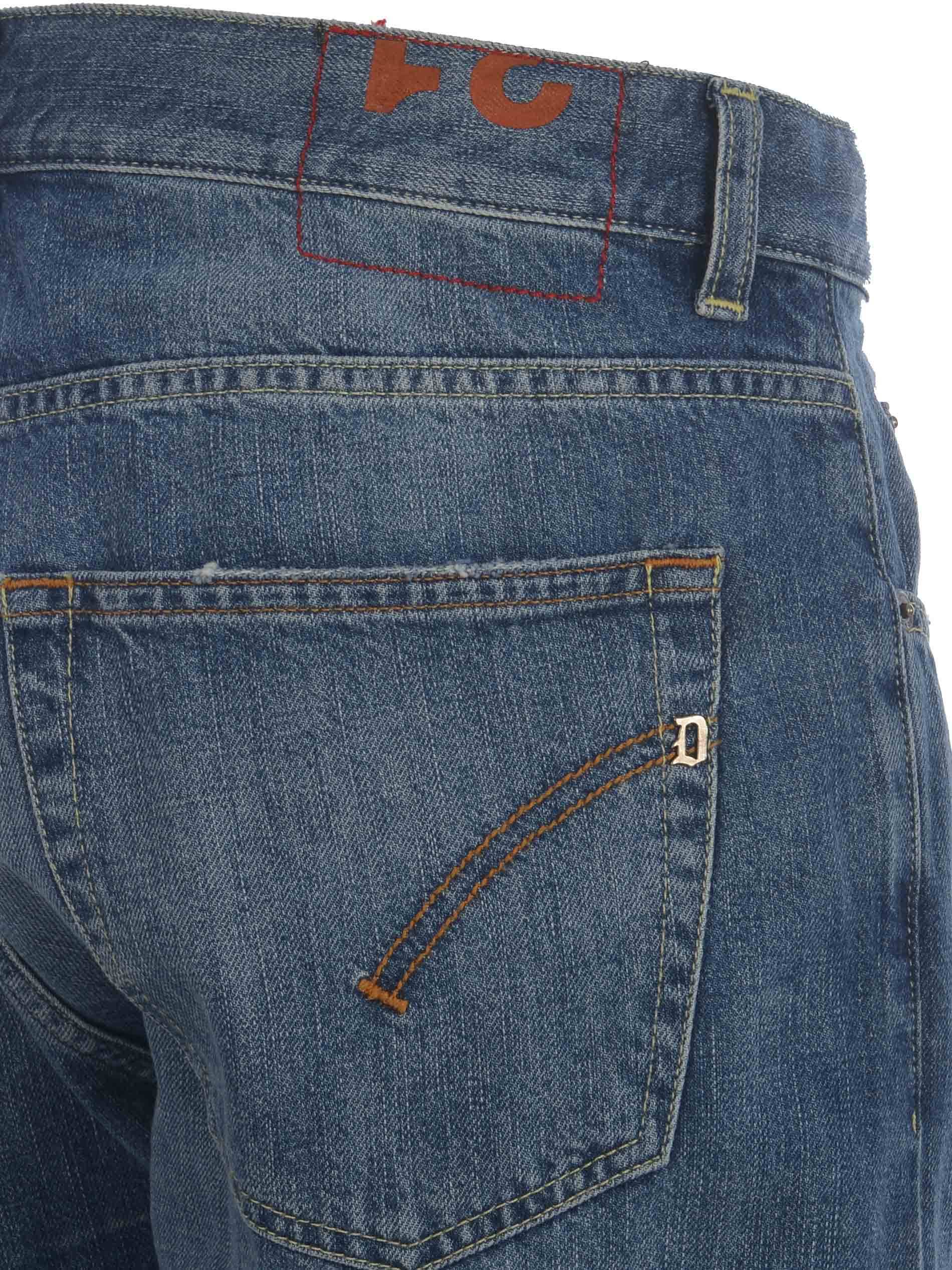 Dondup Dian Straight-leg Distressed Jeans In Blue