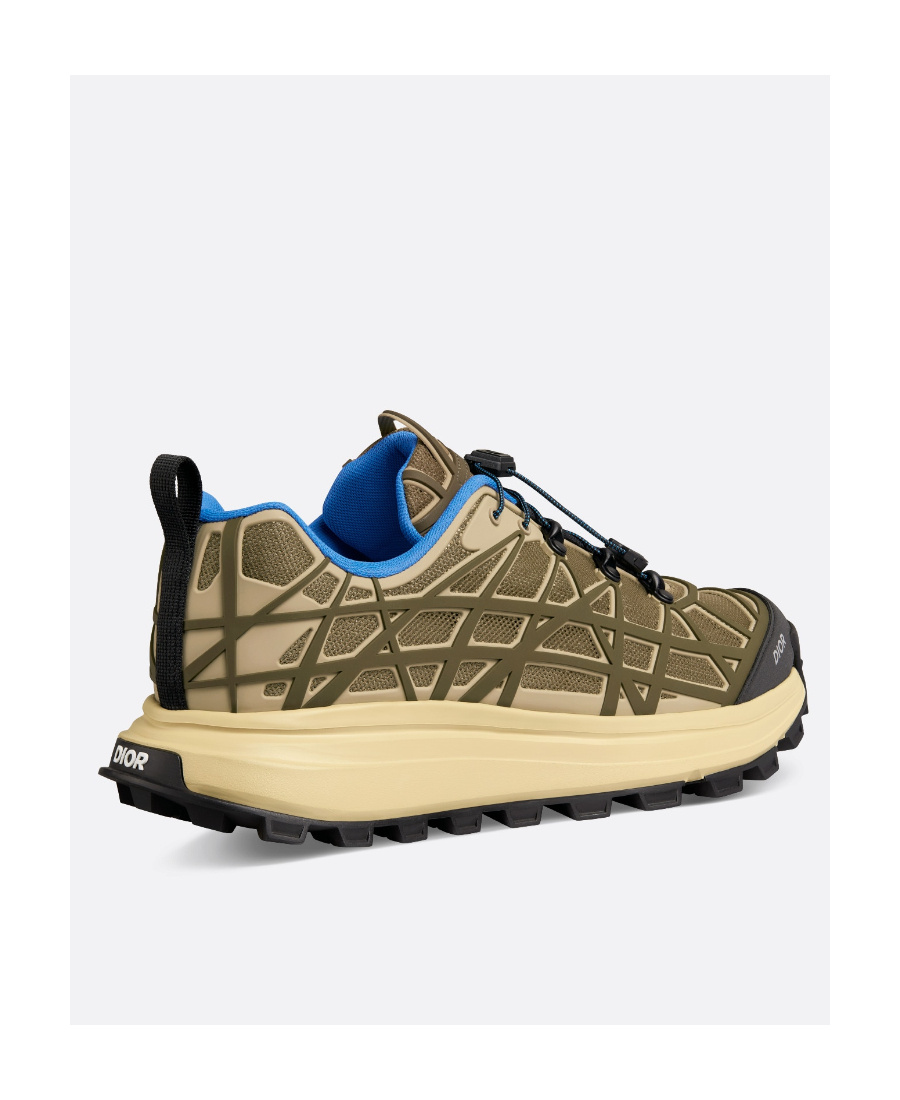 Dior B31 Runner Sneaker Brown Technical Mesh And Khaki In Multi