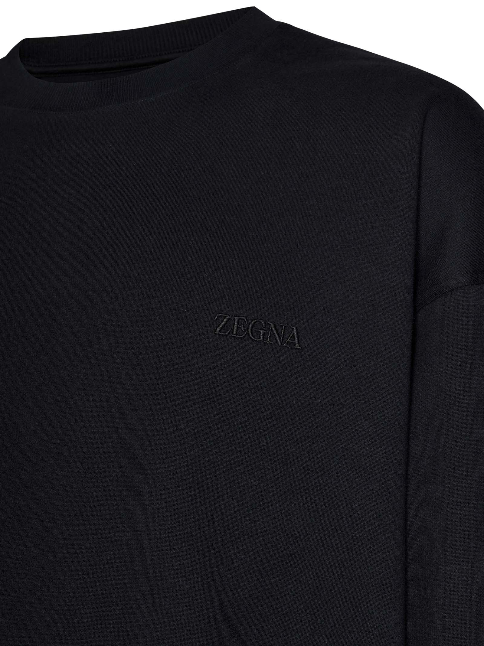 Shop Zegna Crew-neck Sweatshirt In Black