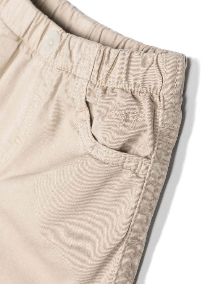 Il Gufo Elasticated-waist Cotton Shorts In Nude
