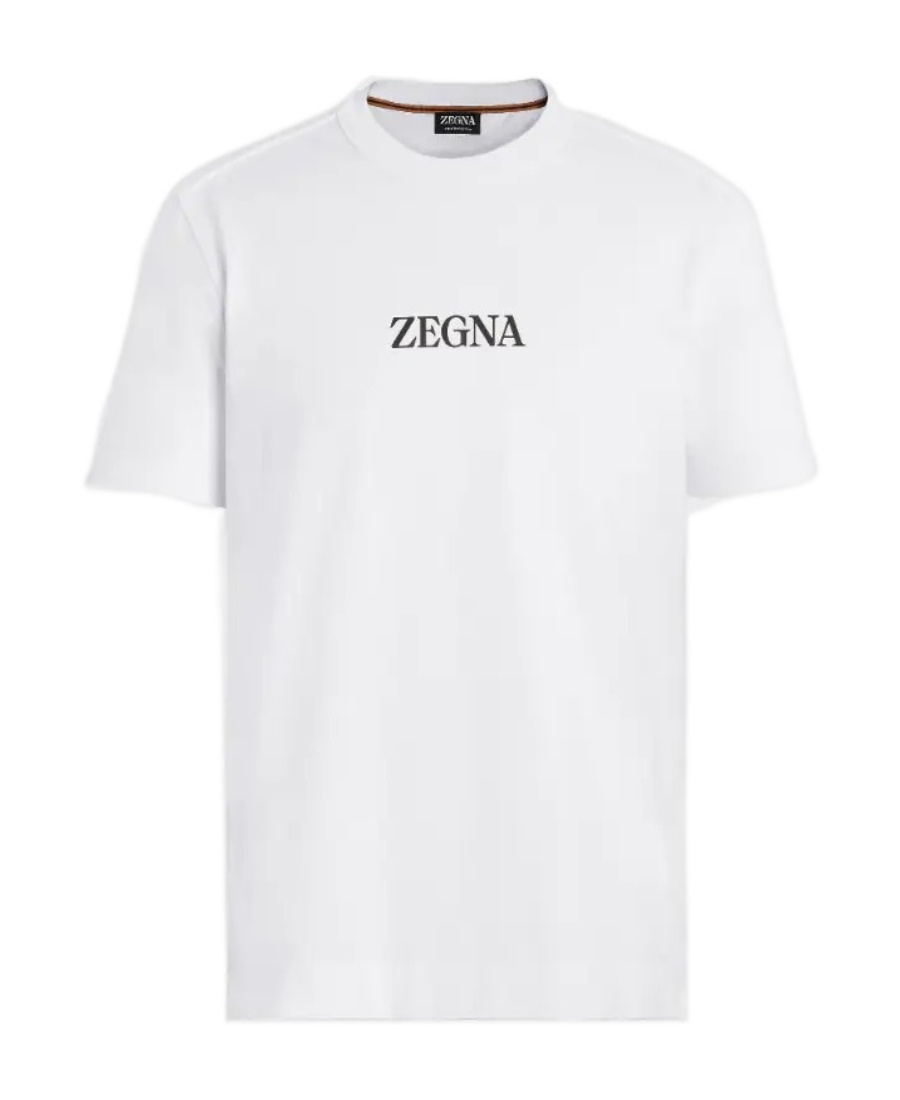 Zegna Tailored Jersey T-shirt With Minimalist Design And Logo In White