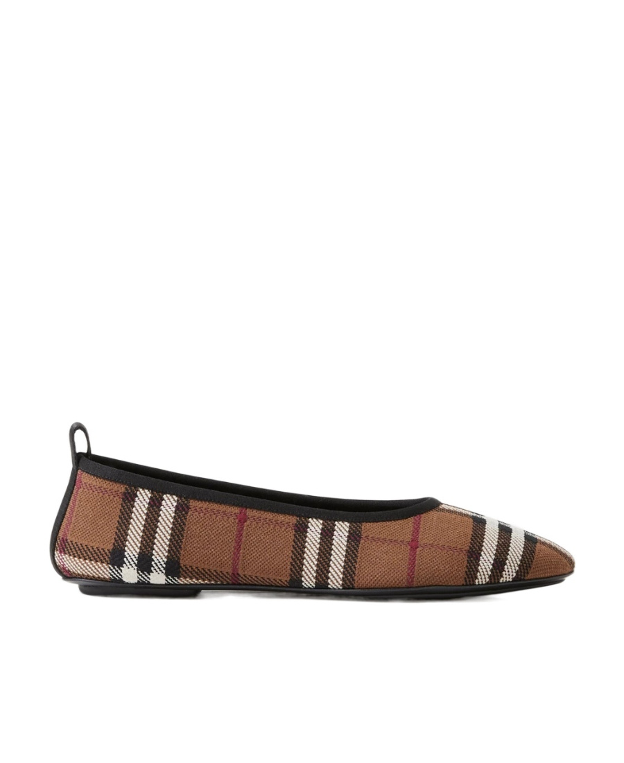 Burberry Beige Vintage Check Ballerina Flats In Brown