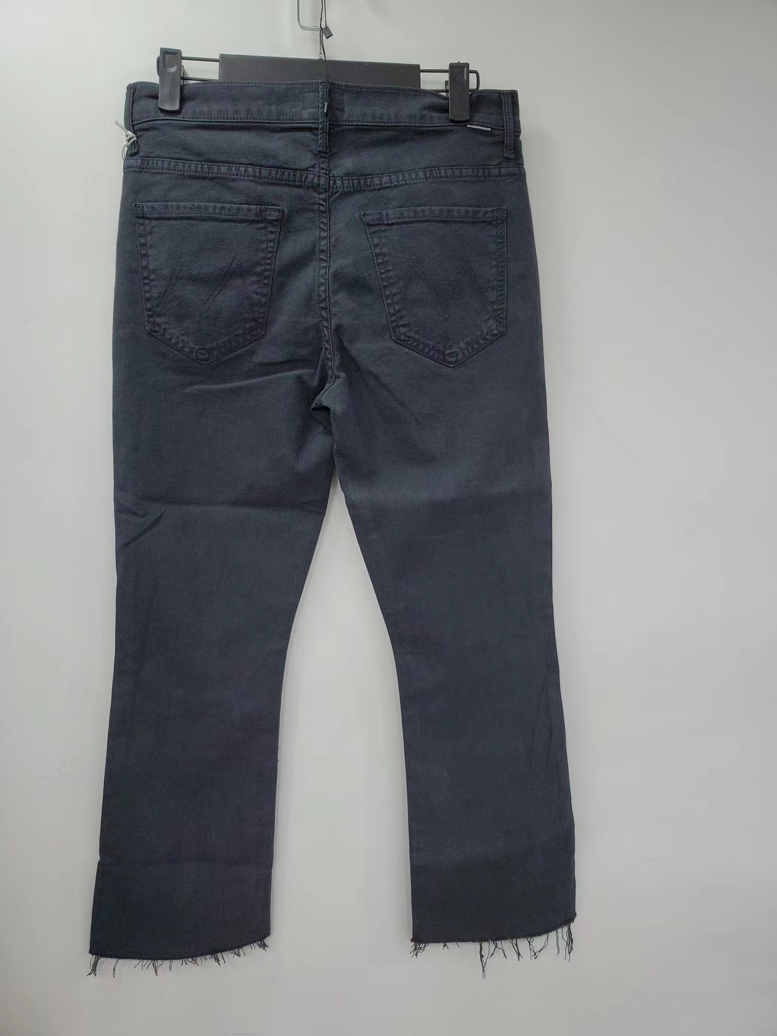 Mother Straight Tube Trimmed Jeans In Black