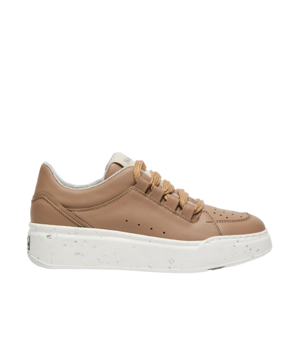 Max Mara Leather Active Sneakers In White
