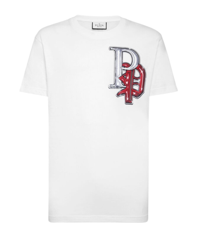 Philipp Plein T-shirt Round Neck Ss Skully Gang Men In White