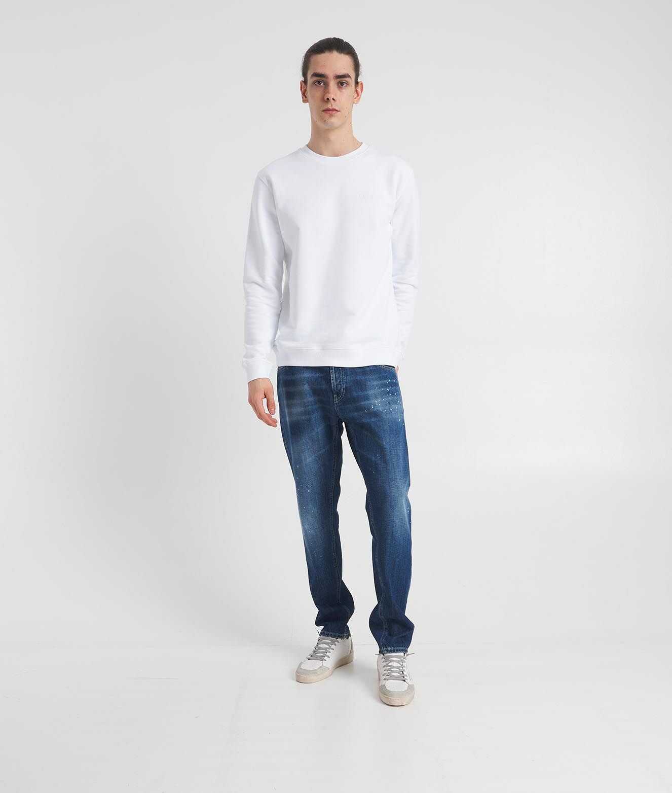 Dondup Belt Ring Denim Trousers In Blue