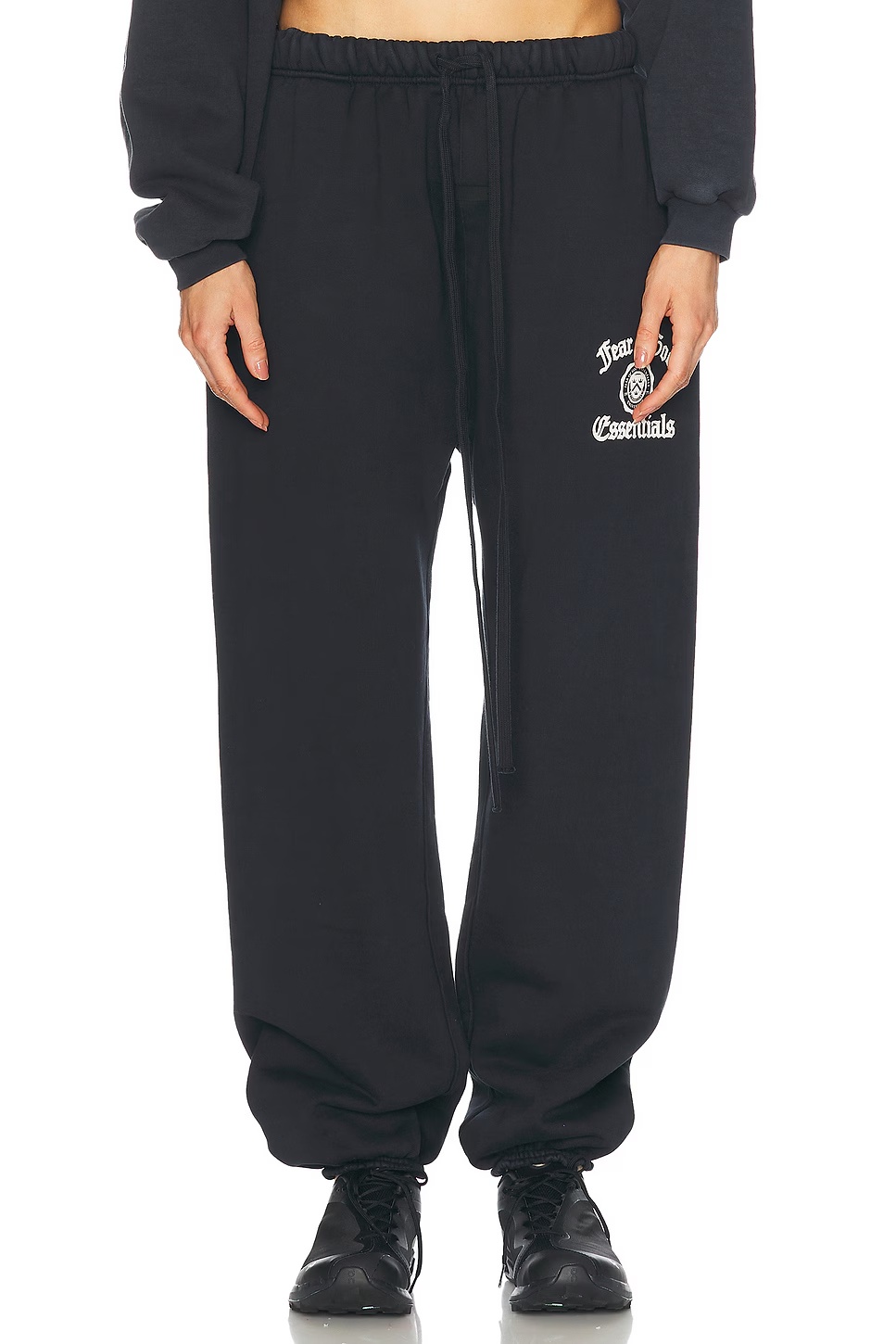 Essentials Elastic Waistband Track Pants In Black