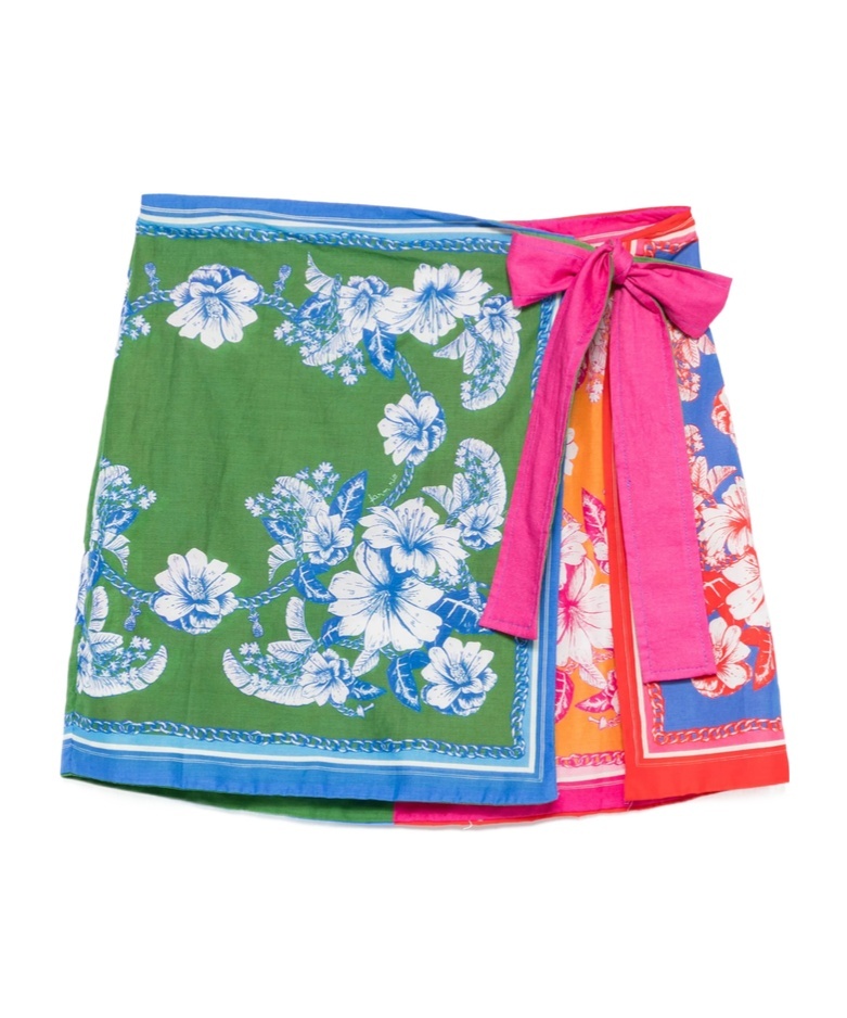 FARM RIO FLORAL SWIM MINI SKIRT
