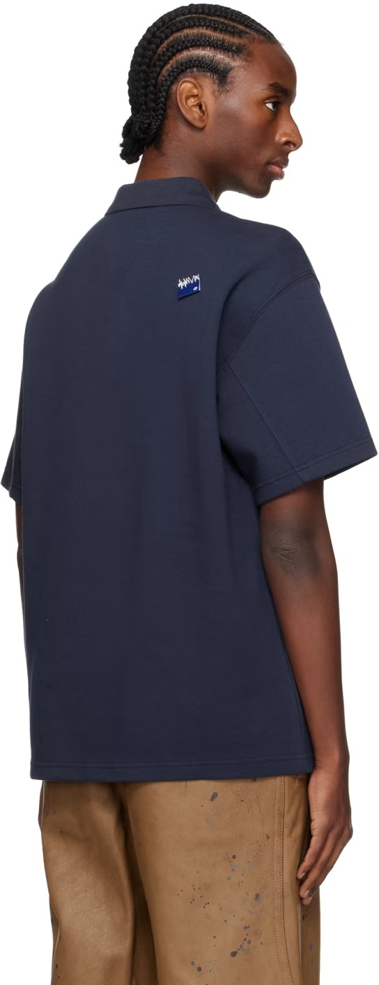 Ader Error Short-sleeved Polo Shirt In Blue