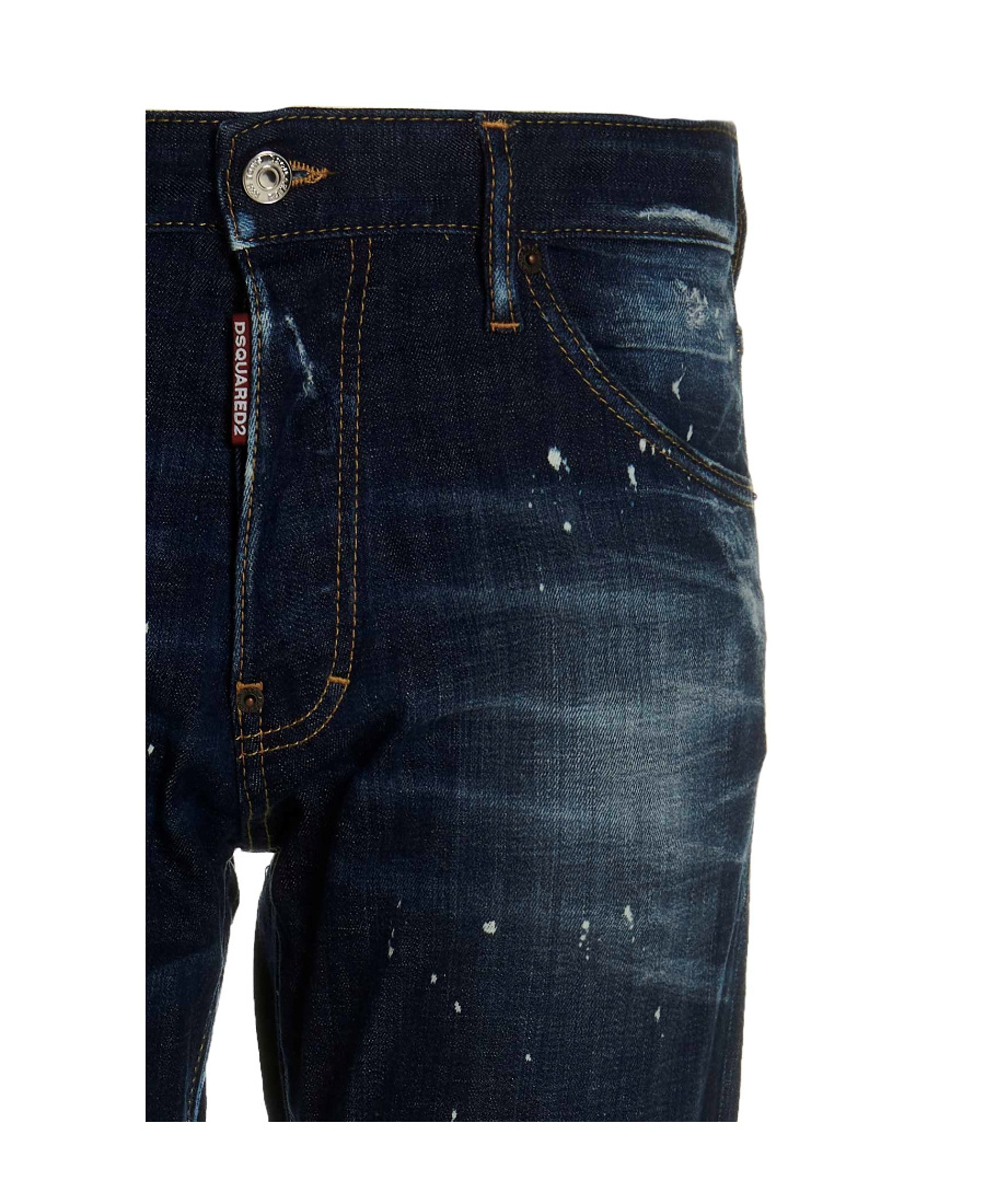 Dsquared2 Distressed-effect Straight-leg Jeans In Black