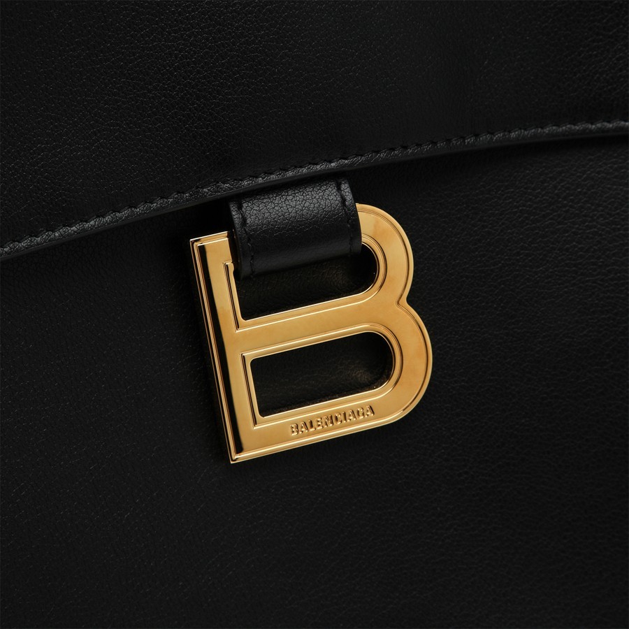 Balenciaga Top Handle Shoulder Bags With Gold-tone Hardware In Black