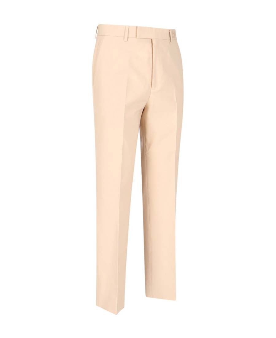 GUCCI GUCCI LOGO EMBROIDERED STRAIGHT-LEG TROUSERS