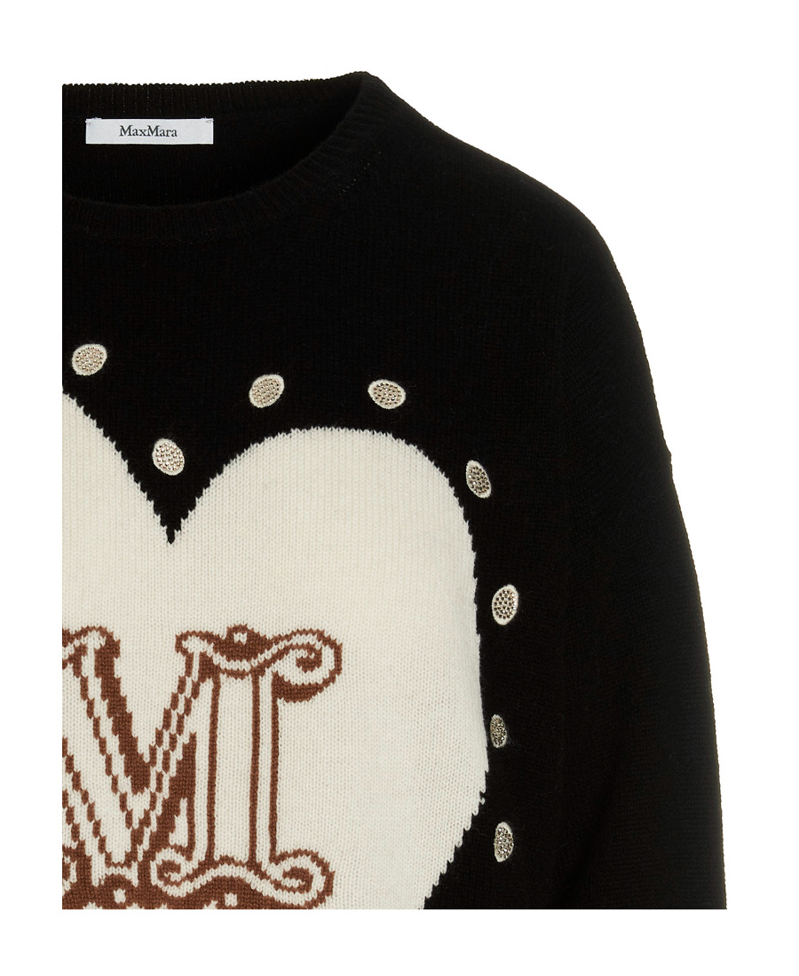 Max Mara Panaria Neck Sweater In Black