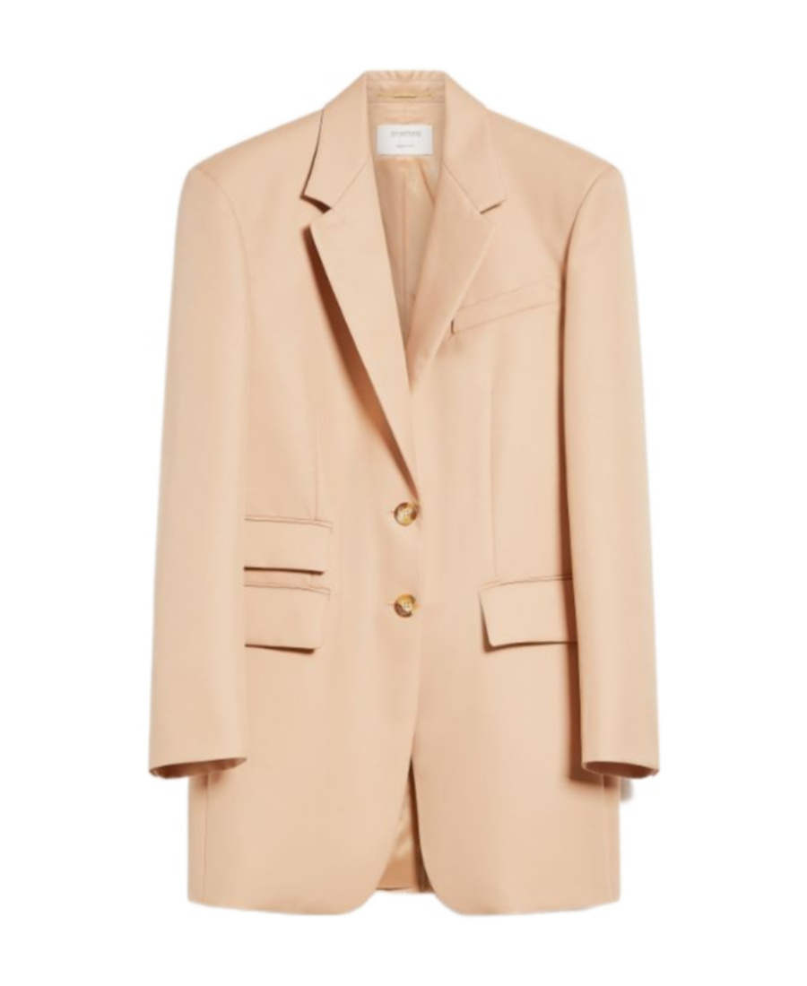 Sportmax Notched-lapels Single-breasted Blazer In Nude