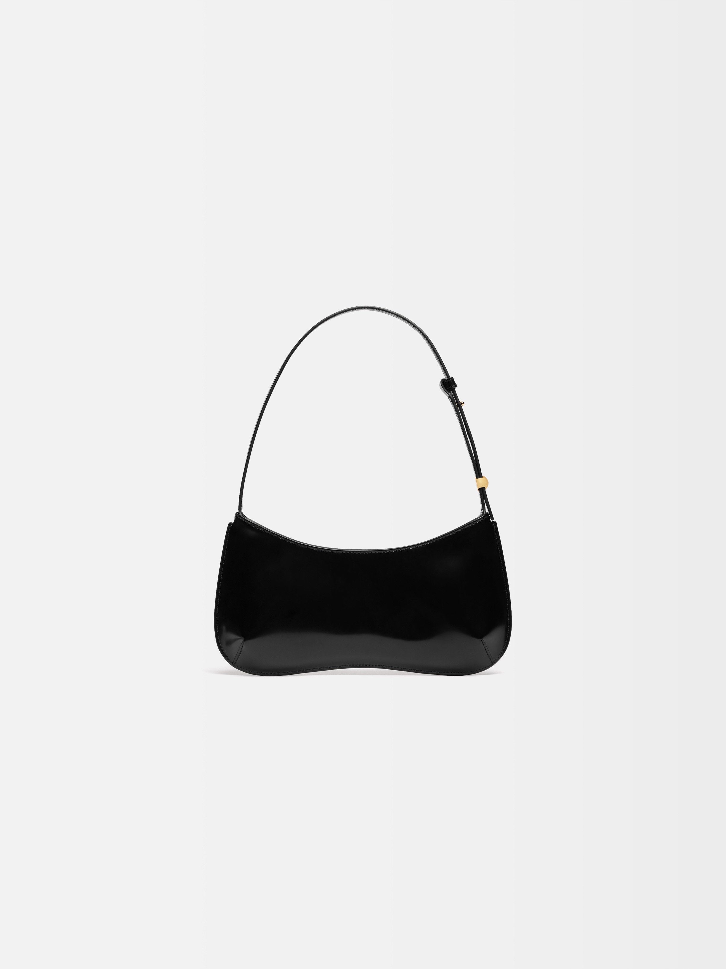 Jacquemus Versatile Shoulder Bag Adjustable Strap Smooth Finish In Black