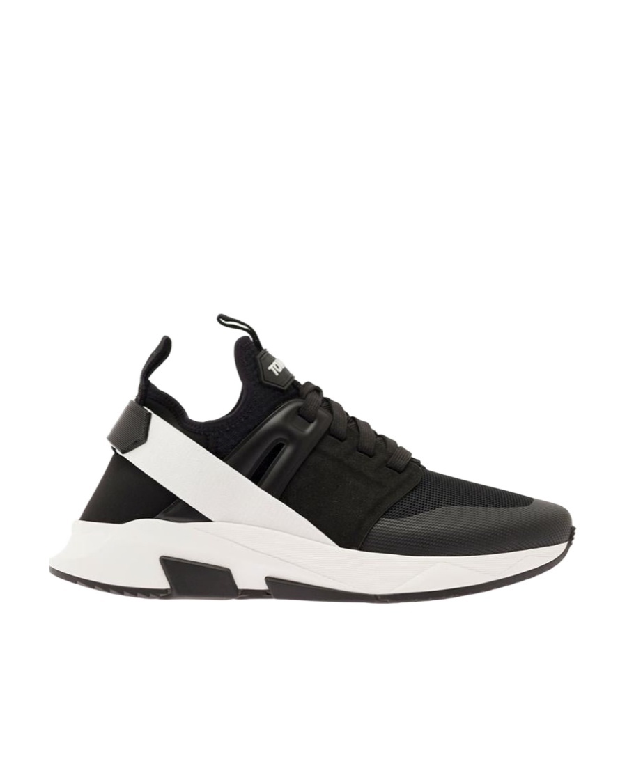 Tom Ford Neoprene And Suede Jago Sneakers Shoes In Black