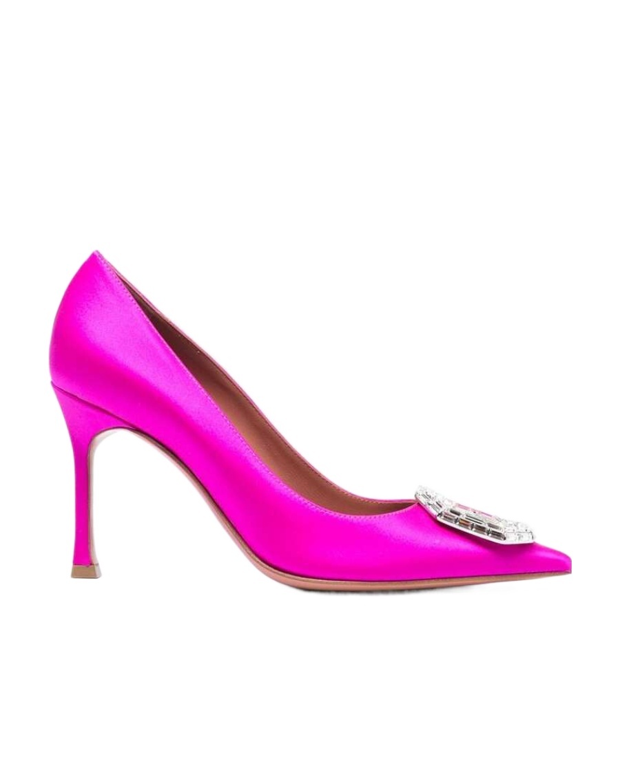 Amina Muaddi Stiletto High Heels In Pink