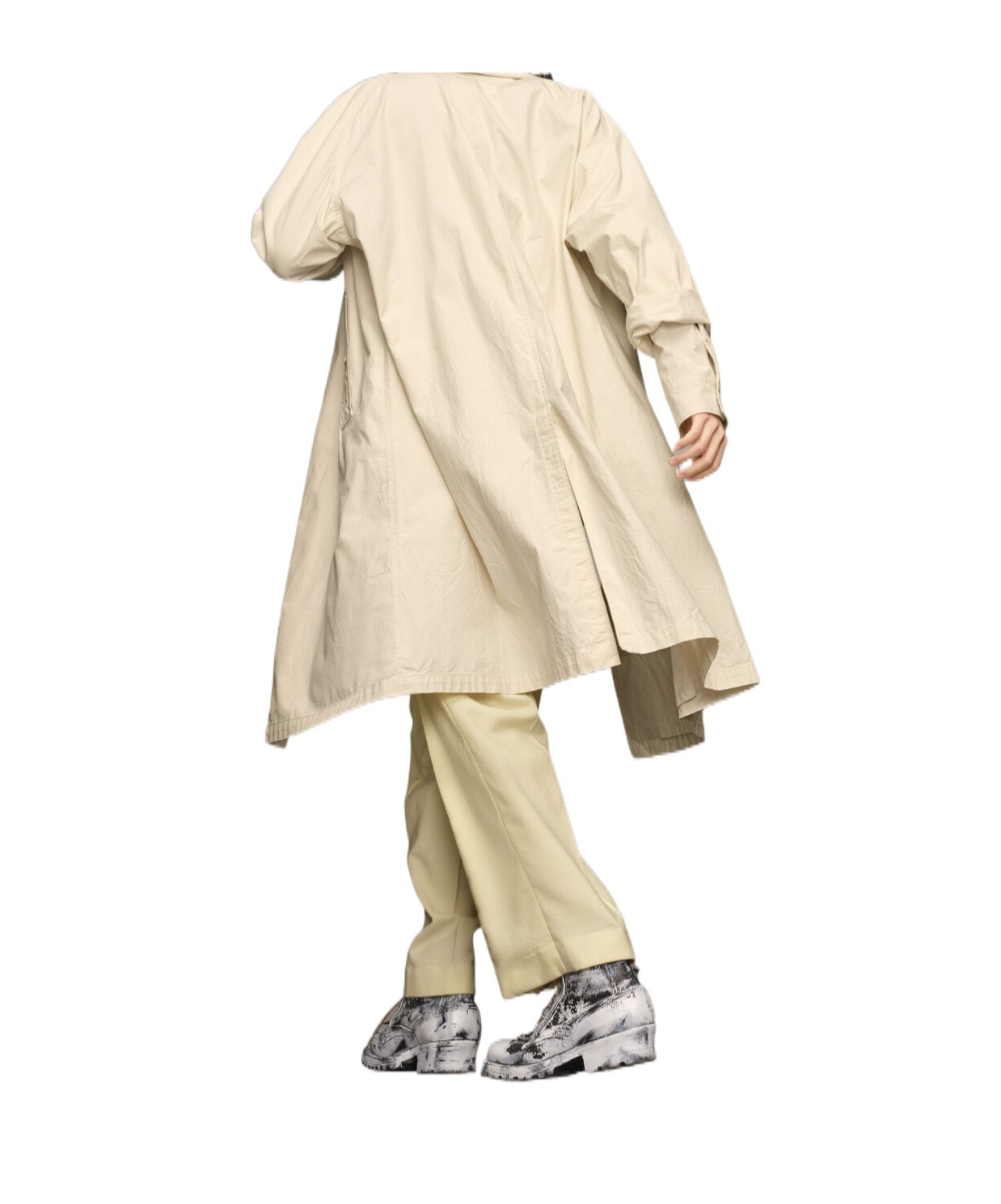 Maison Margiela Long-sleeved Windbreaker In Nude
