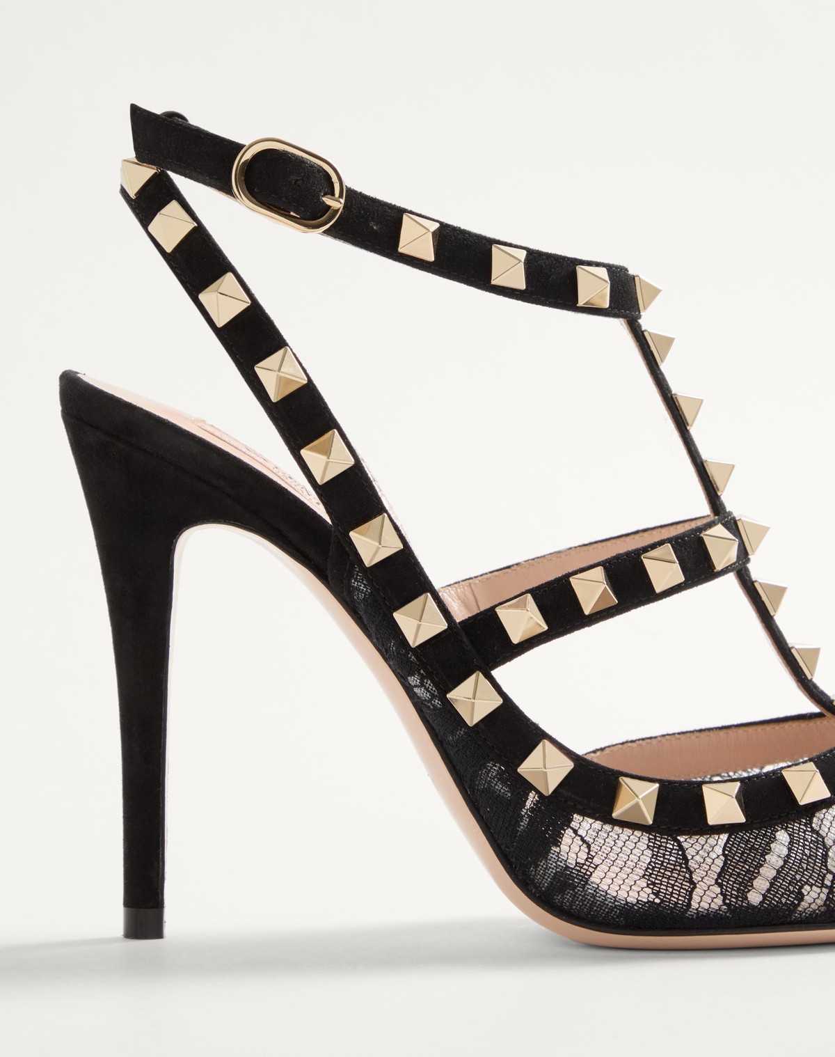 Valentino Pointed High-heeled Sandals In Black