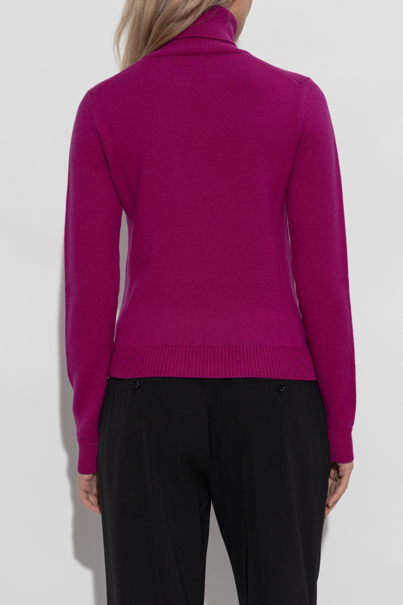 Dolce & Gabbana High-necked Long-sleeved Sweater In Purple