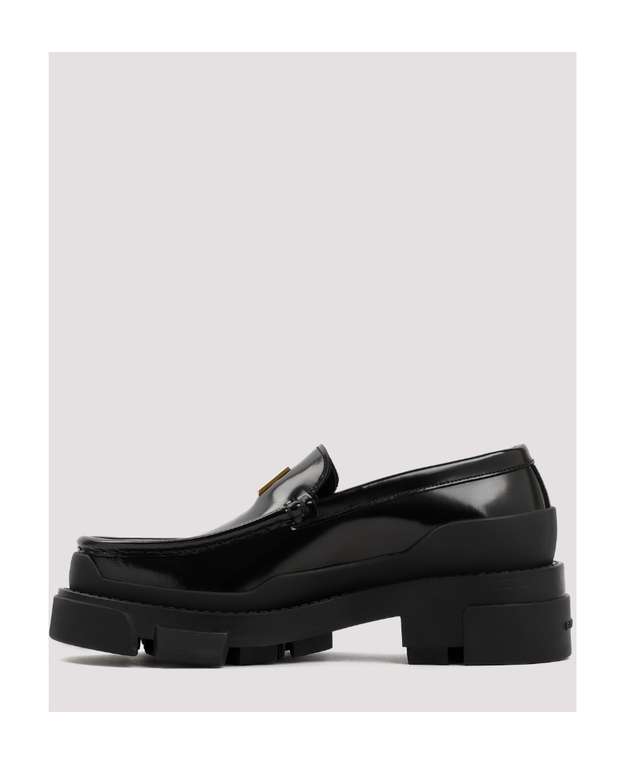 Givenchy 4g Logo Leather Loafers In Black