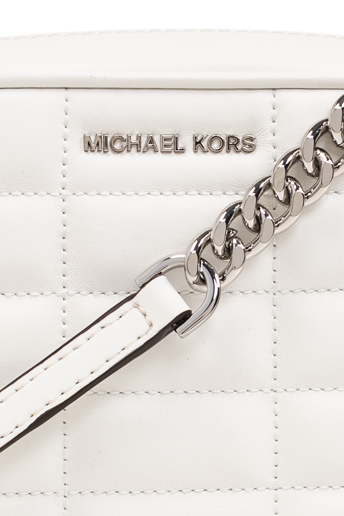 Michael Michael Kors Jet Set Logo-lettering Crossbody Bag In White