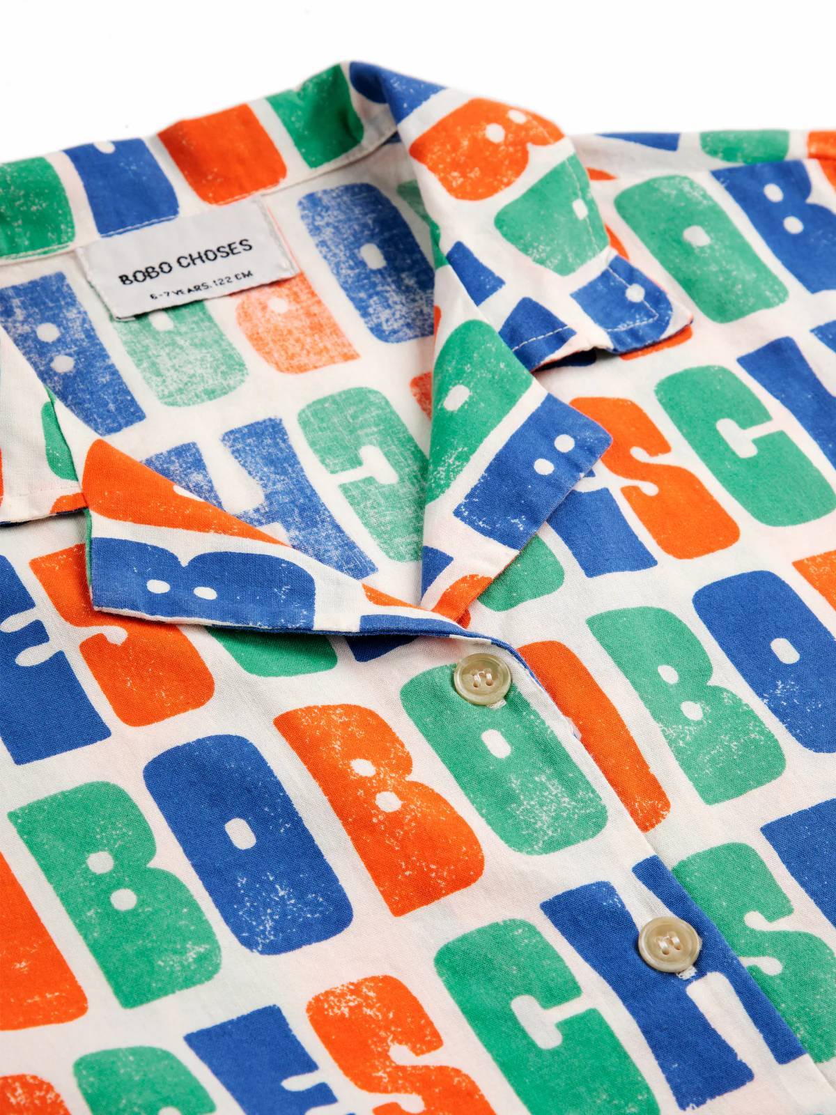 Bobo Choses Short Sleeve Shirt In Blue