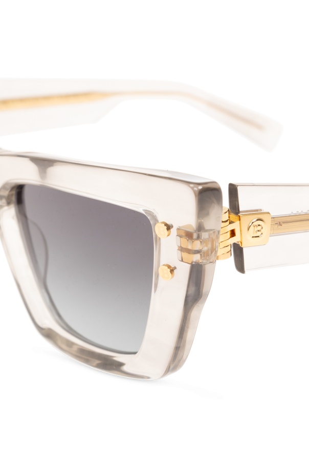 Balmain Eyewear B Eye Butterfly Frame Sunglasses In White